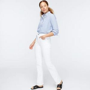 J CREW bootcut white jeans